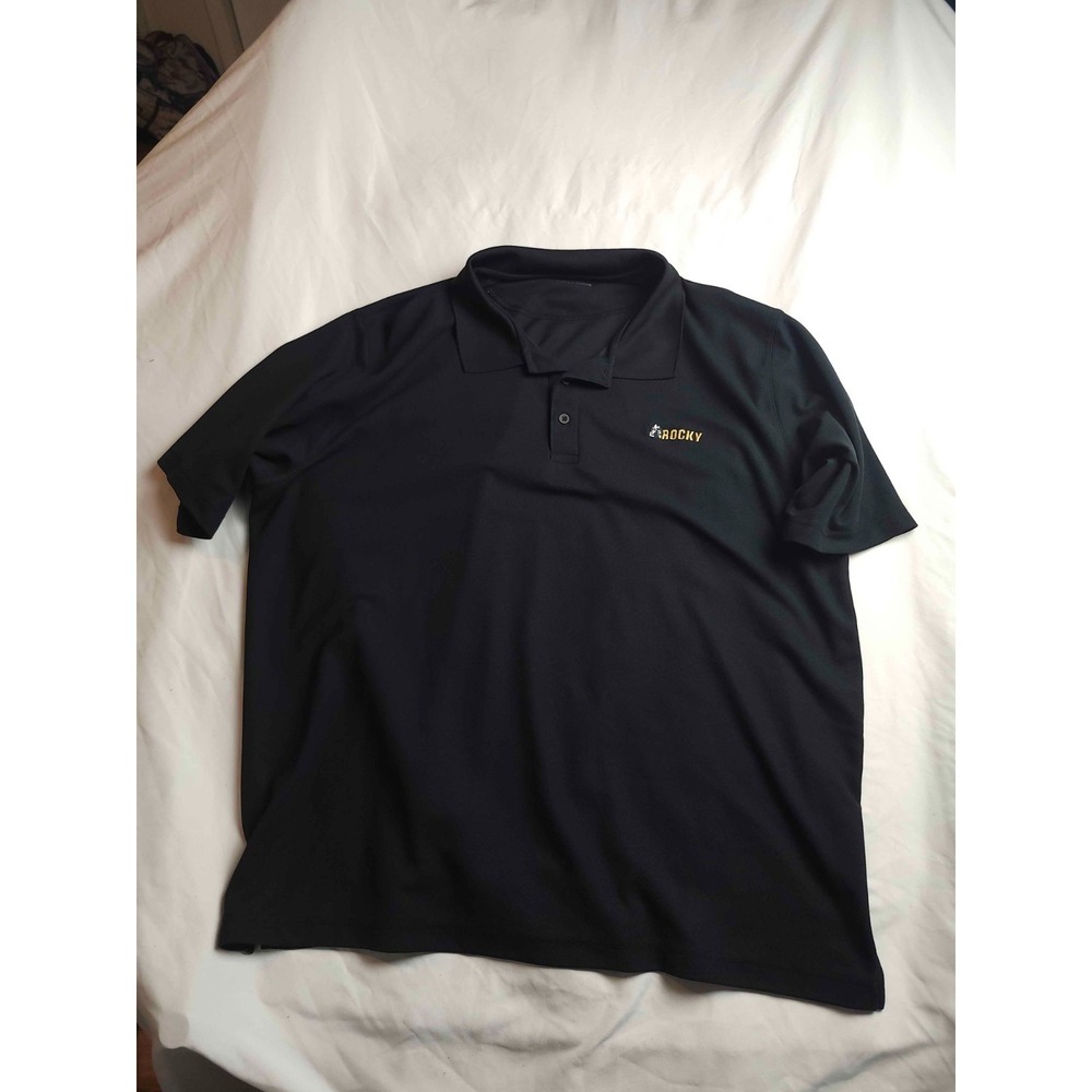 Rocky Polo Shirt Mens Size‎ 2XL Black Short Sleeves Outdoor Athleisure Casual